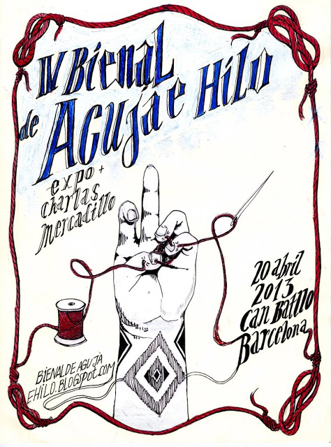 cartel bienal de aguja e hilo